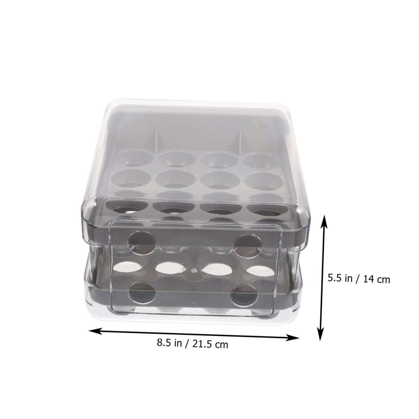 COLLBATH Boîte à Œufs Transparente à Tiroirs Double Couche en Plastique Pp et Pet, Organisateur Réutilisable pour Réfrigérateur, Facile à Déplacer et Garde Œufs Frais la Maison
