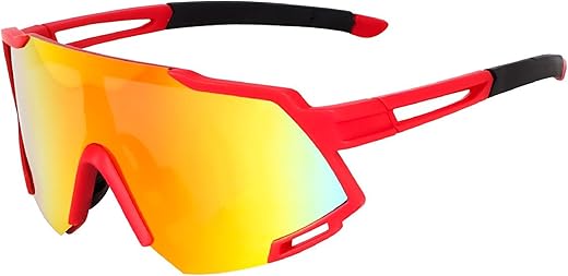 Black Jones Polarized Sports Sunglasses for Men Women,Cricket Driving Fishing Cycling Mountain Bike Sunglasses UV400 Prote