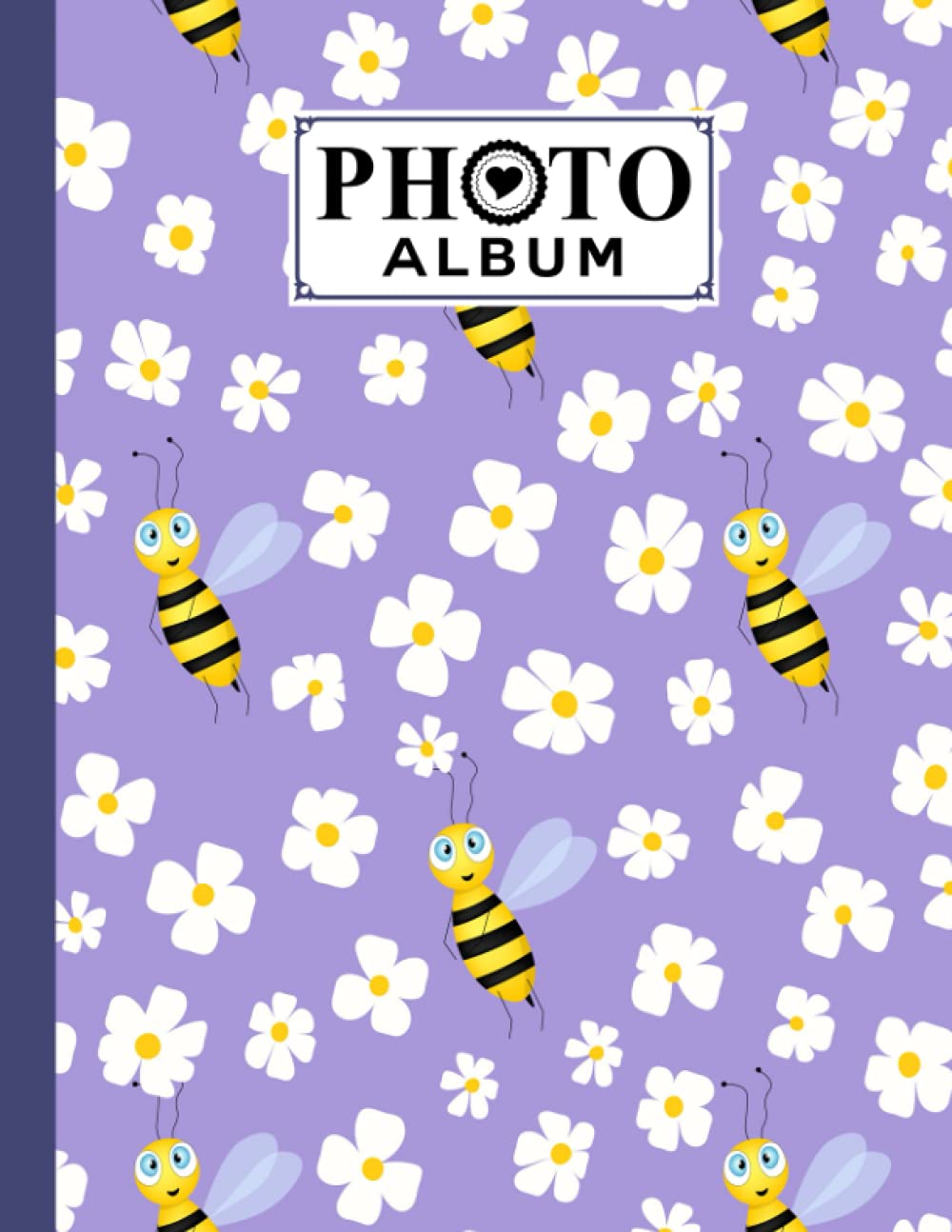 Photo Album: Bees And Flowers Album, Large Photo Albums with Writing Space Memo, Extra Large Capacity Picture Album, Family, Baby, Wedding, Travel Photo Book, 120 Pages, Size 8.5" x 11" by Grit Zimmer