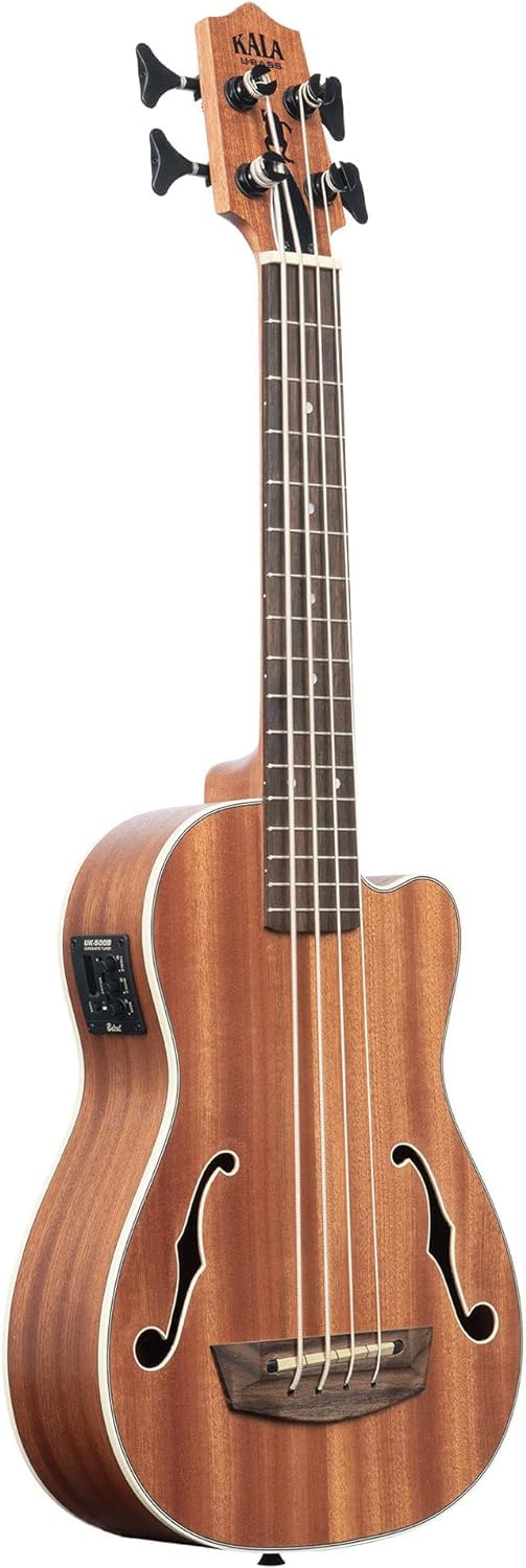 Kala Journeyman Acoustic-Electric U Bass with F-Holes Bundle with Tuner and Polishing Cloth - Image 4
