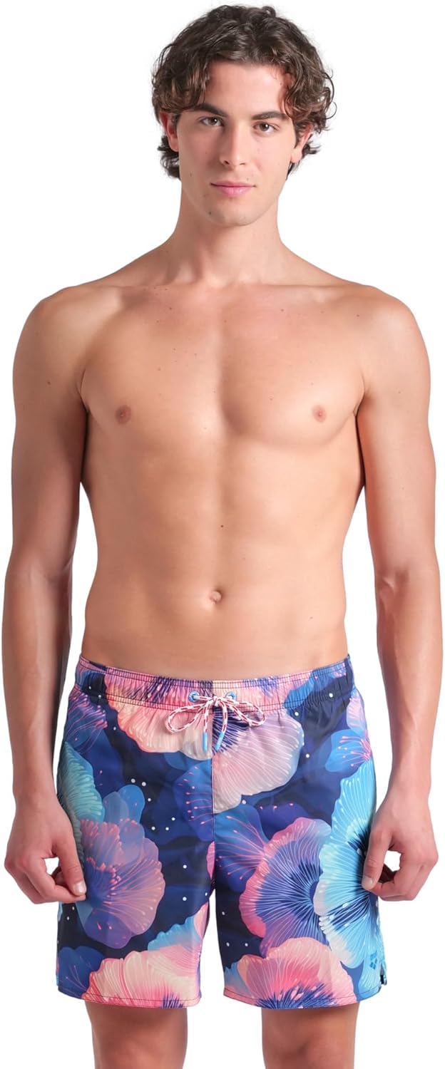 ARENA Men's Men’s Water Prints Allover Boxer Beach Shorts Pool Water Sports Swimming
