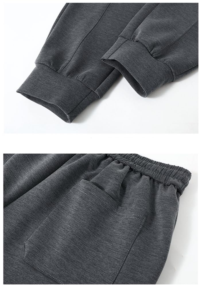 Męski casualowy dres z długim rękawem, bluza z okrągłym dekoltem i spodnie dresowe, komplet 2-częściowy