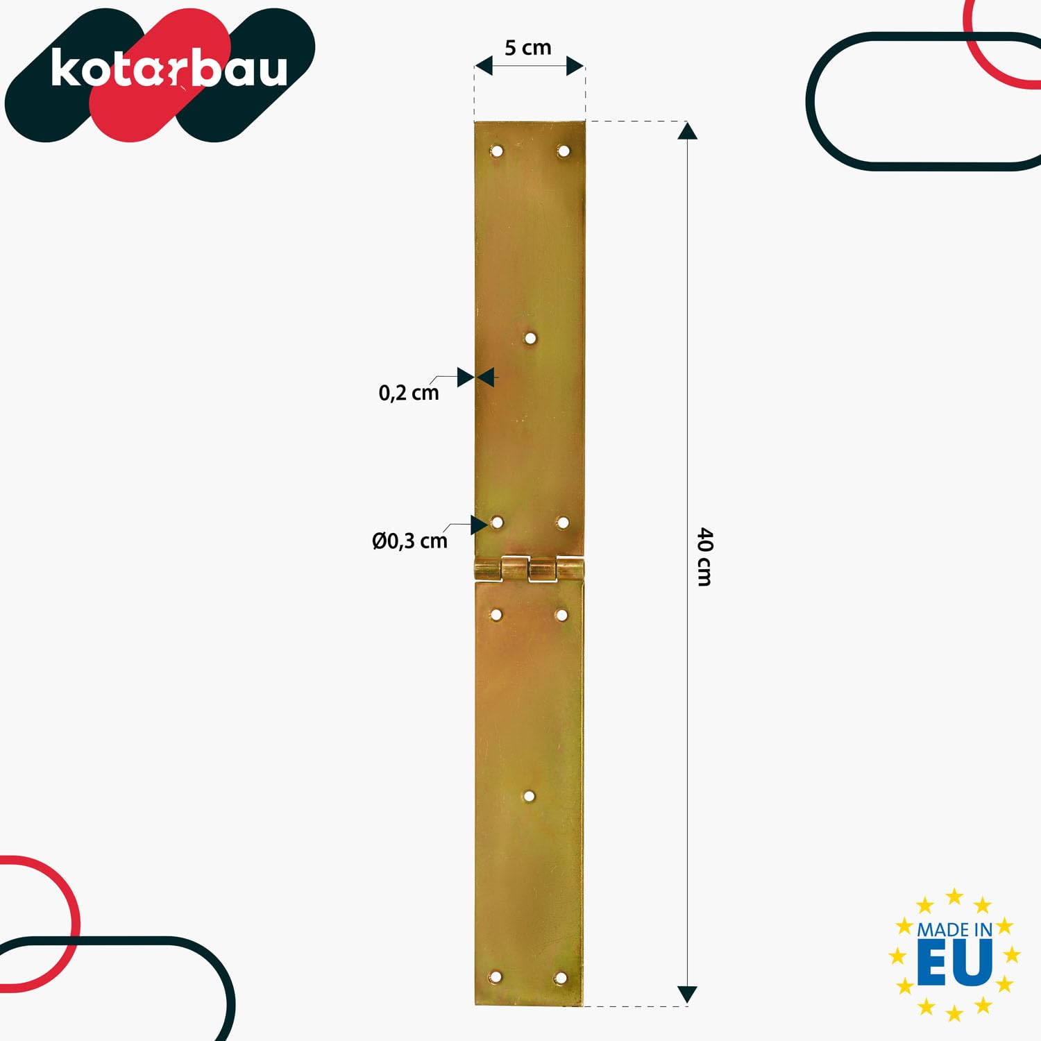 KOTARBAU® 10 x Bisagras de acero inoxidable para muebles, 150x25mm, apaisada, Nudo enrollado, Conector, plegable de doble hoja, libro multiuso para cajas de madera, Galvanizada