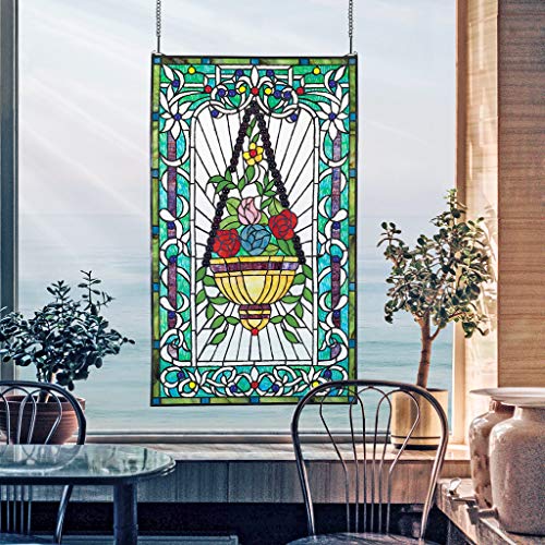 image for Design Toscano Stained Glass Panel - Le Fenetre des Fleurs (Window of 