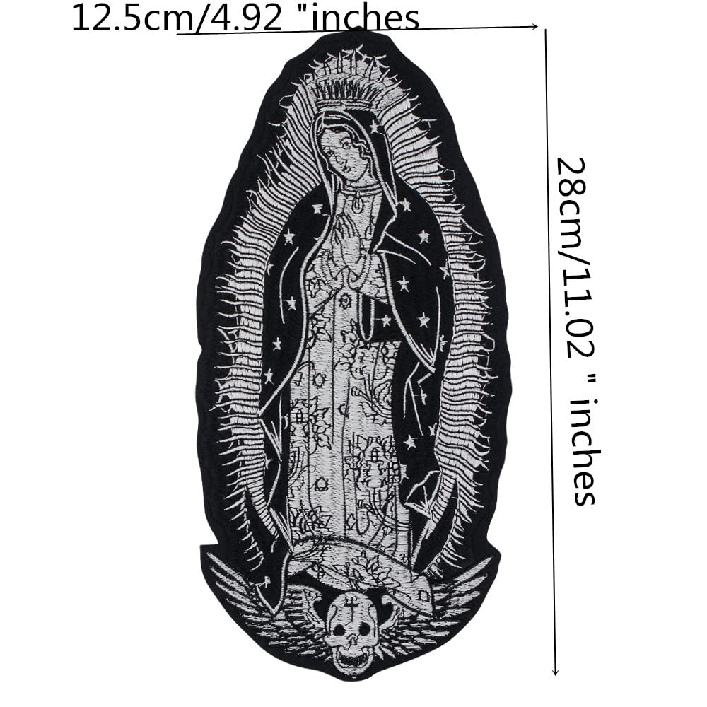 Amazon.com: 1 Piece Lady of Virgen de Guadalupe Vector Guadalupe Religious  Iron On Patch Cross Applique Mexico Art Embroidered for Jacket Tshirt  Decorated Badges : Arts, Crafts & Sewing