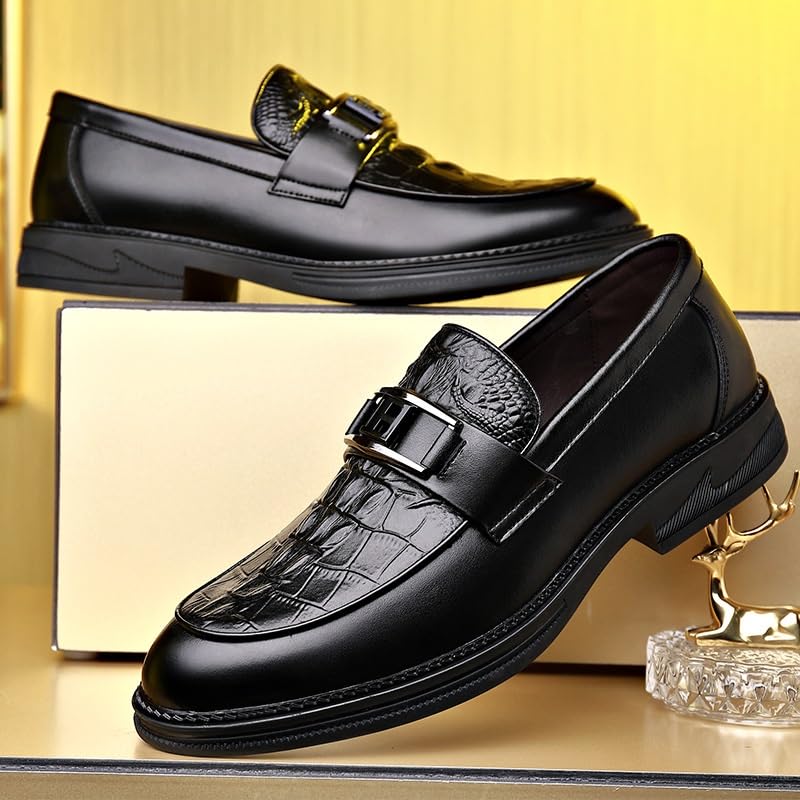 Men Oxford Superior Flexural Leather Fashion Dress Shoes Men's Fashion Classic Pointed Toe Lace Up Low Top Derby Shoes3