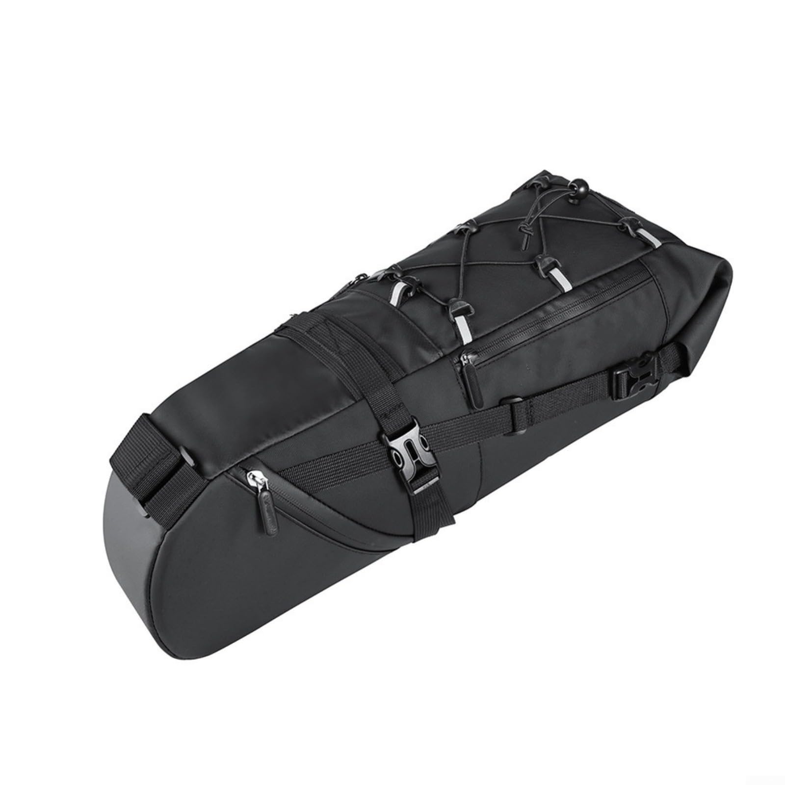 Helilyco 15L Waterproof for Bike Saddle Bag with Sturdy Frame, for Large Capacity Cycling Storage Road for Bicycle, Reflective Rear for Seat Pack(10L Black)