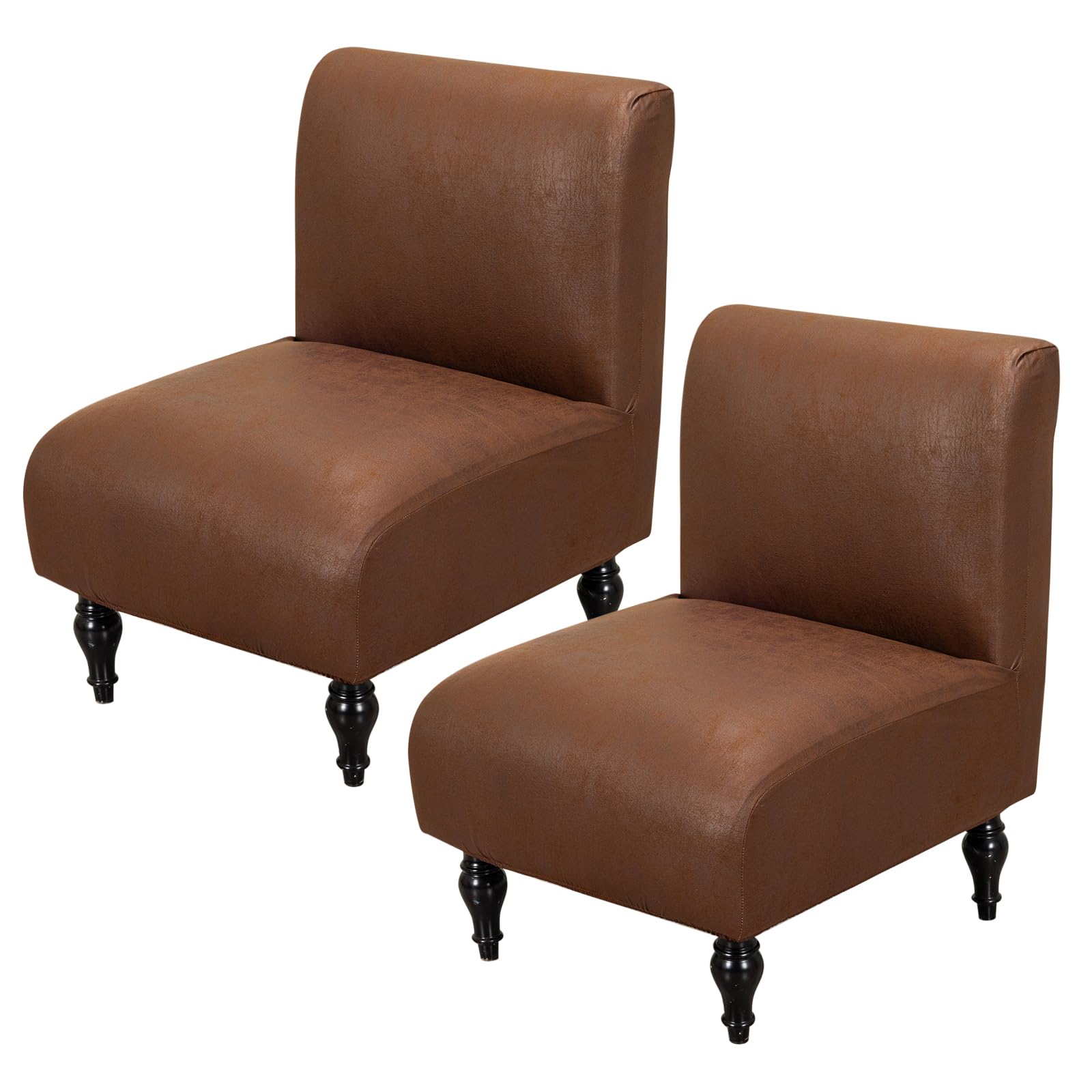 FUANGUI Armless Accent Chair Cover Slipcover, Stretch Spandex Chair Covers for Living Room Removable Washable for Armless Chair Furniture Protector