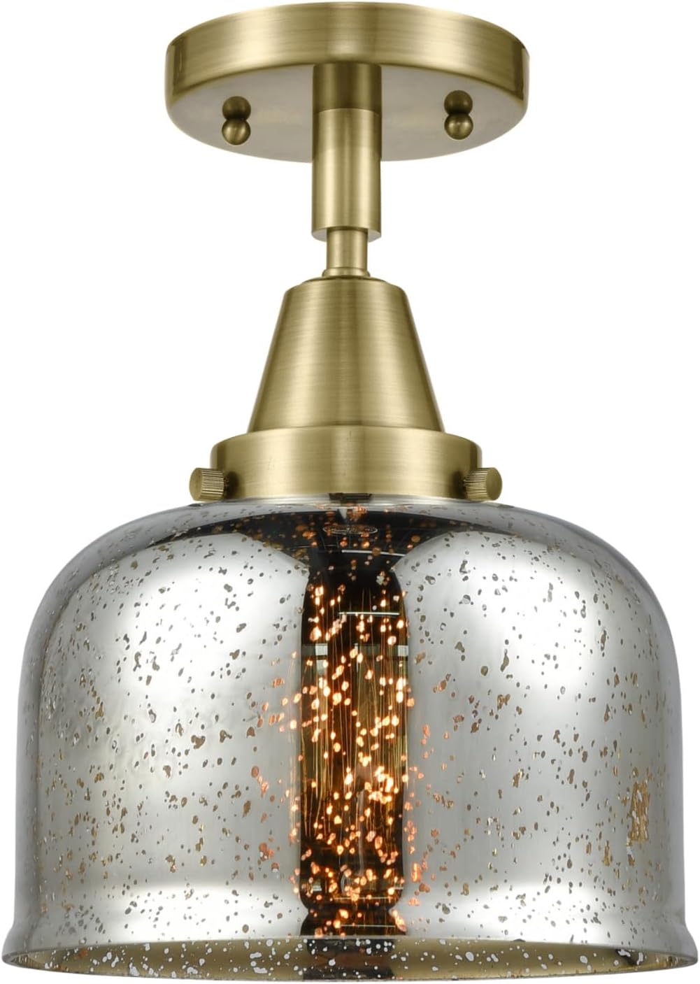 Innovations 447-1C-BAB-G78 One Light Flush Mount from Franklin Restoration Collection