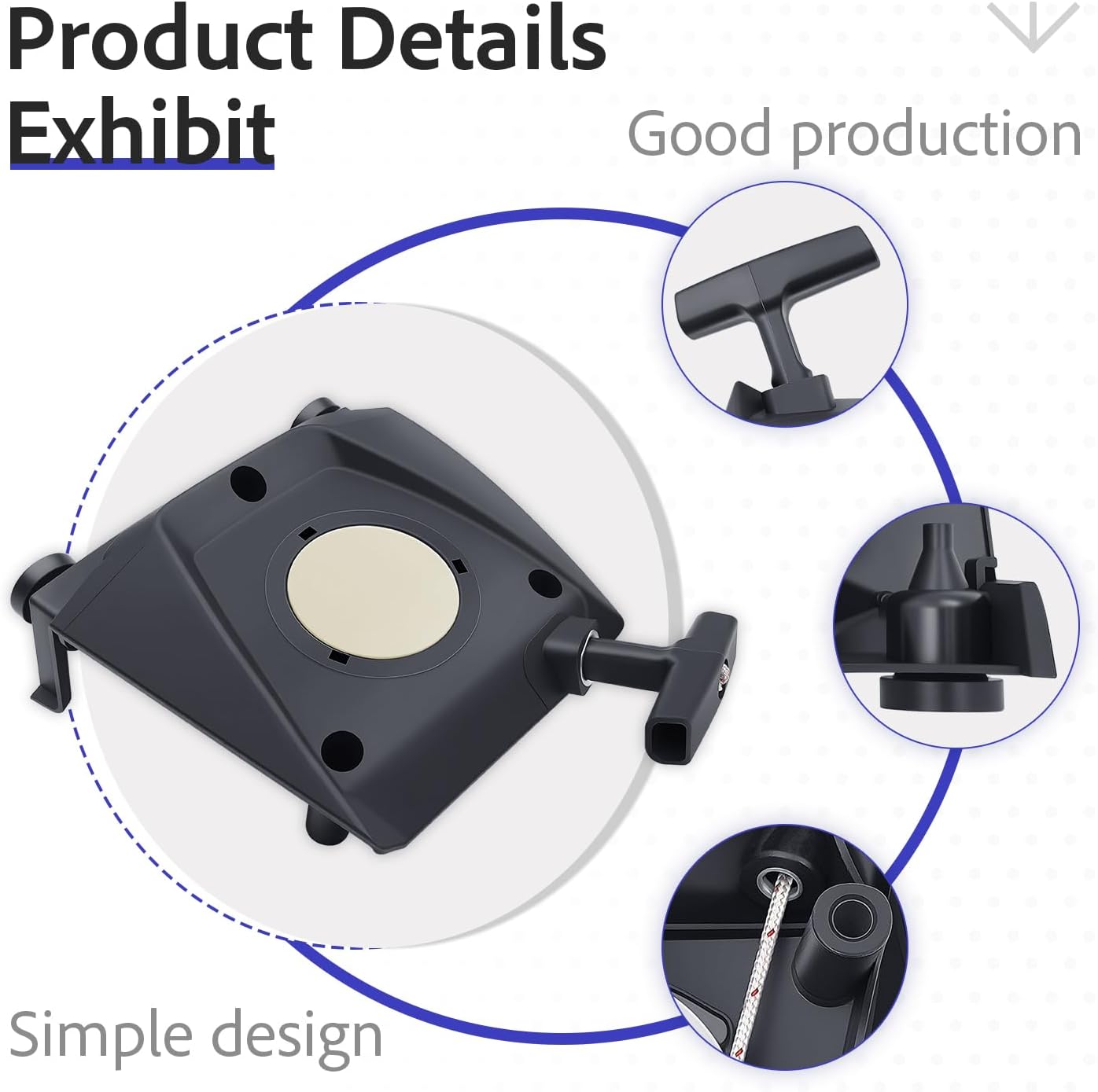 4283-190-4001 Recoil Pull Starter Assembly for Stihl BR800 and BR800X Backpack Leaf Blowers - Replaces Part Number 4283-190-4001