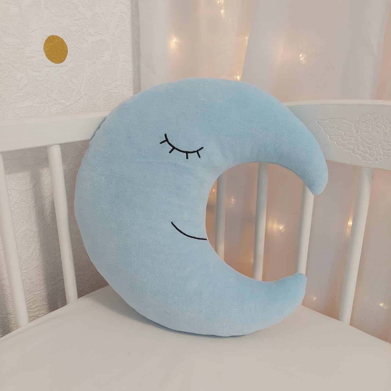Coussin pour bébé lune bleu pour le soutien du nouveau-né