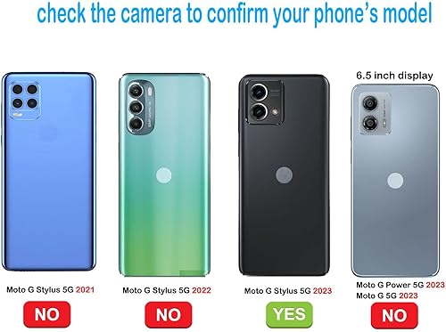 Miniatura 3 de Tekcoo Funda para Motorola Moto G Stylus 5G  Solo 2023  XT2315 Tshell Pantalla incorporada Clip de cinturón de bloqueo con función atril Funda de