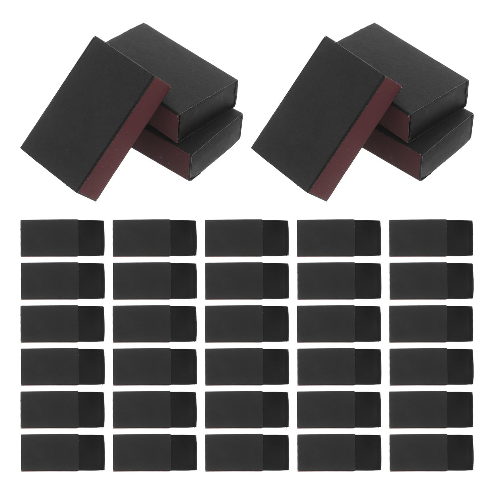 Blank Black Match Boxes 50pcs Paper Slide Out Tray Organizer
