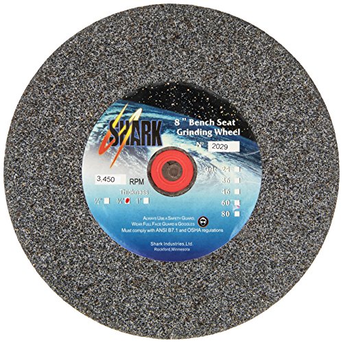 Shark Shark 2029 8-Inch by 0.75-Inch by 1-Inch Bench Seat Grinding Wheel, Grit-36