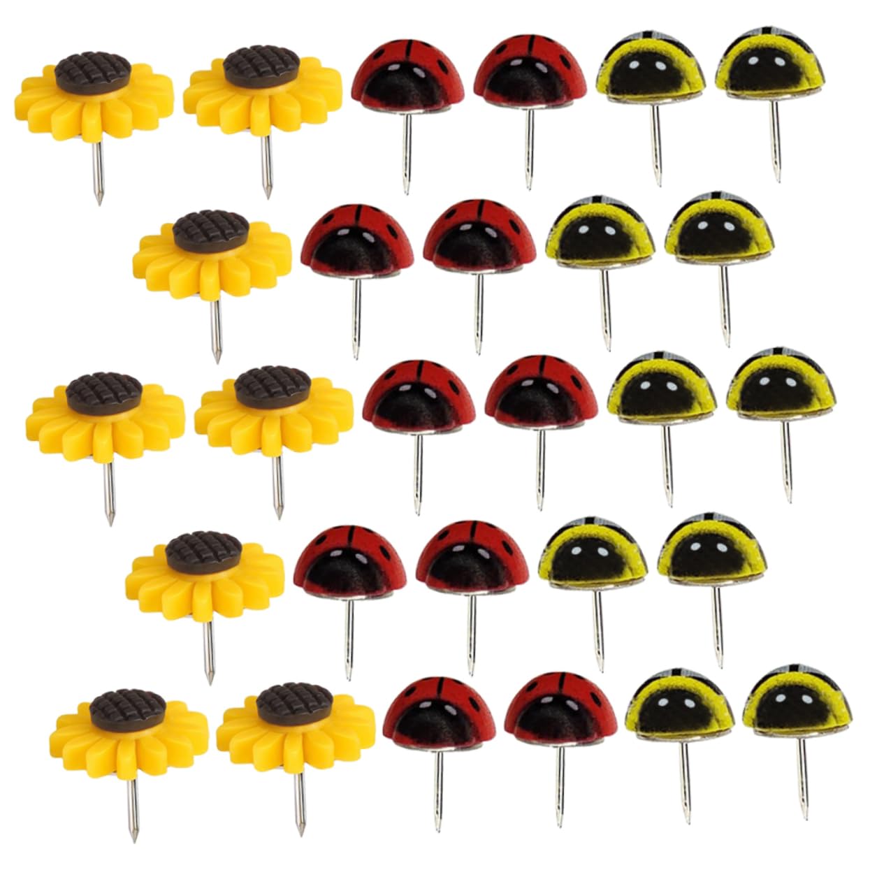 DOITOOL Chinchetas De Resina De Cartoon para Manualidades De Accesorios De Escritorio Coloridos Y para para Tableros Y 30 Piezas*4