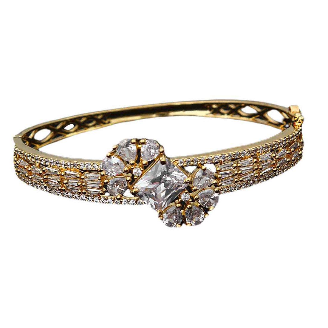 Chapado en oro de 18 quilates pulseras 55Carat circonita 3