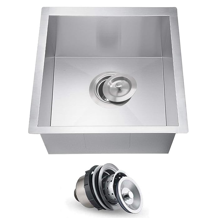 Buy ORLANDO 15x13 Inch Undermount Stainless Steel Single Bowl Kitchen
