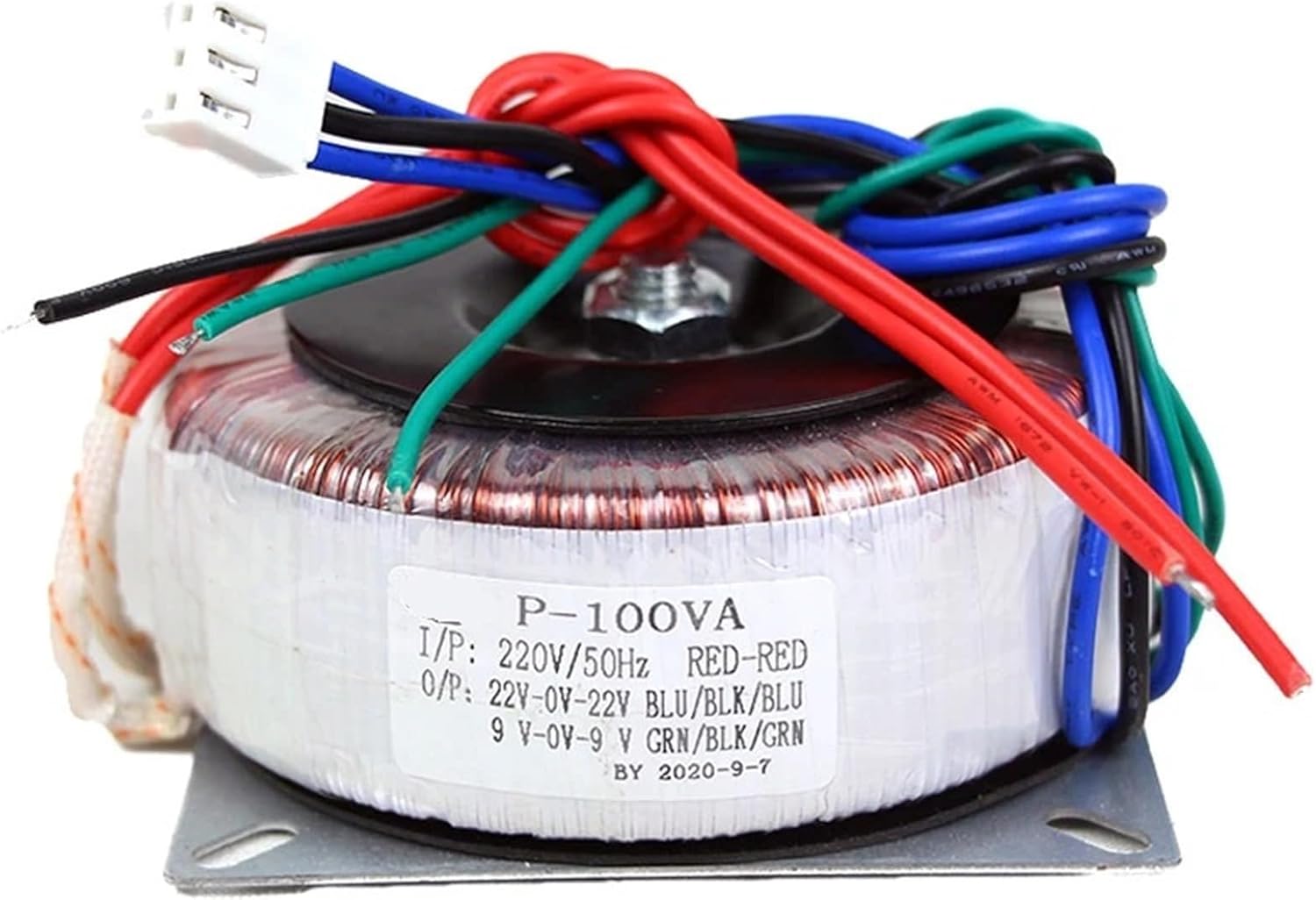 1PC 100w 220v to Dual 18v/20v/22v/24v/26v/28v/30v/32v + Dual 9v Toroidal Power Transformer for HiFi Amplifier Audio(Daul 18v daul 9v)