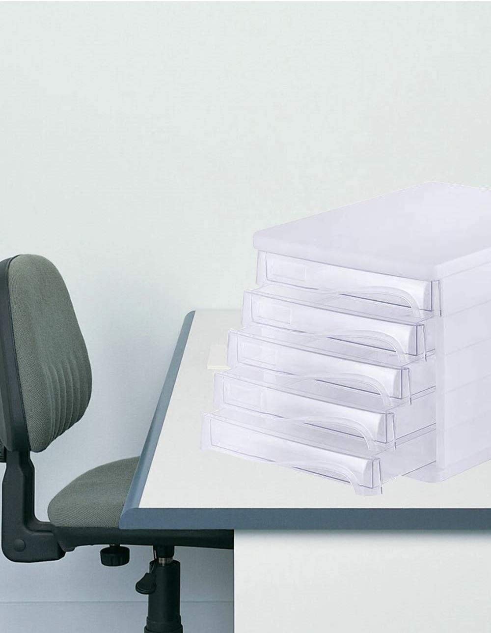 Scaffale per Documenti, 5 Cassetti Innovazione Design Affascinante Organizzatore da Ufficio Bianco Portadocumenti Desktop Manager