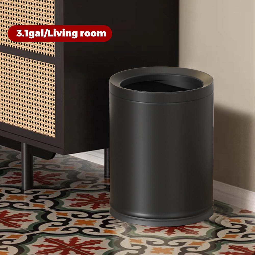 LEASYLIFE 10 l/2,6 gallon roestvrij stalen prullenbak, kantoor