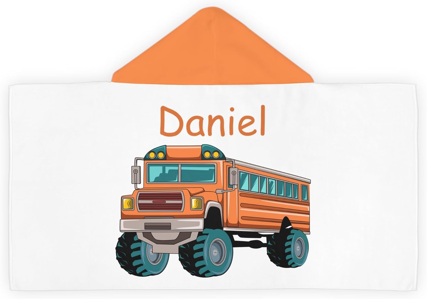 Personalized Monster Truck Youth Hooded Towel, Custom Name Towel, Children's Bath Towel, Baby Shower, Christmas Birthday Gift