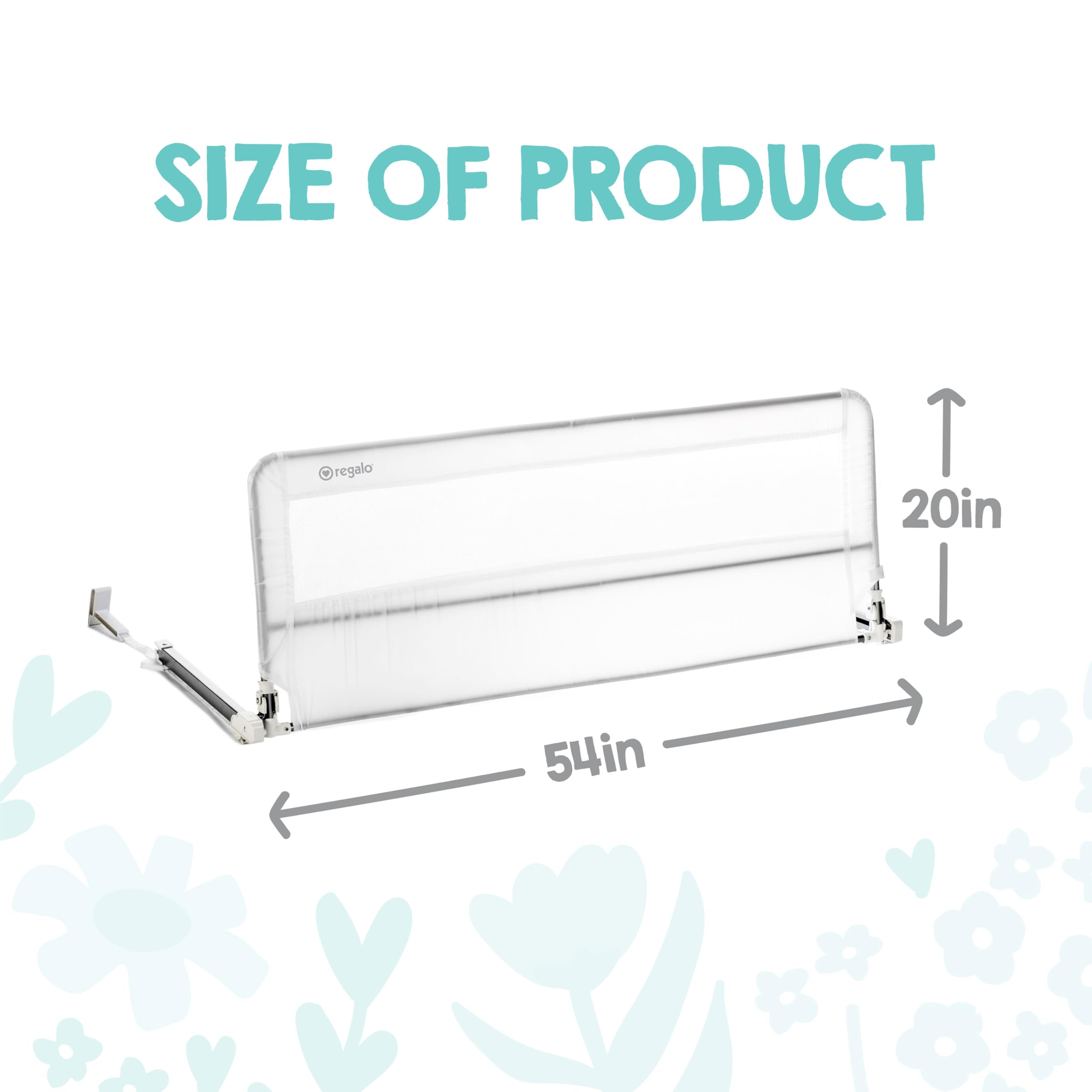 Regalo Safety 54” Extra Long Hideaway - Key Features