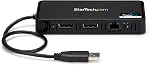 StarTech USB 3.0 Mini Dock, Dual DisplayPort 4K 60Hz Monitor Docking Station with Gigabit Ethernet Port, Portable DisplayLink USB-A Laptop Adapter, 1ft (30cm) cable - TAA | USB 3.0 mini docking station, DisplayLink, Gigabit Ethernet port, 1ft 30cm ca