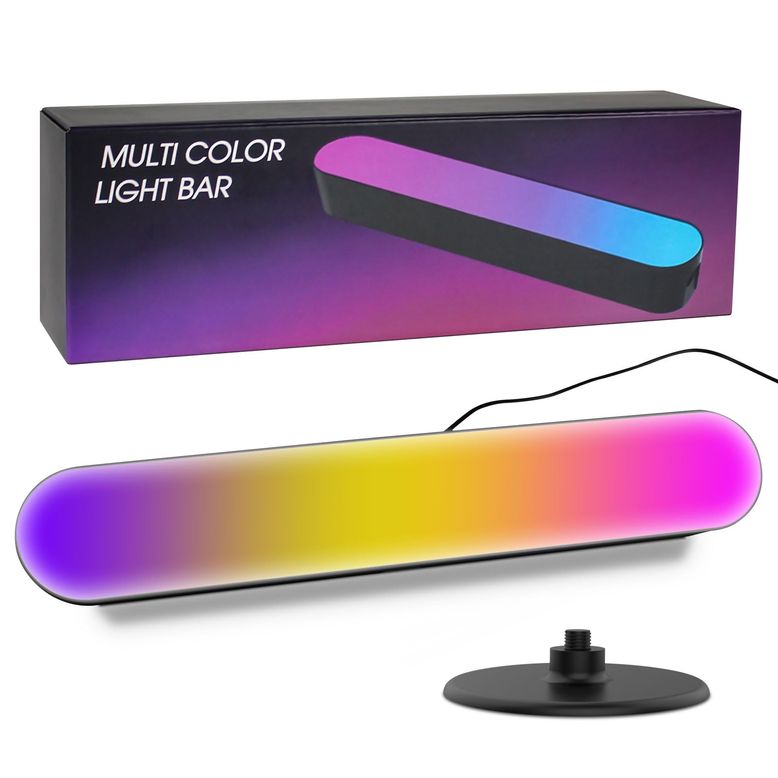 LED RGB Light Bars, Ambient Lighting Gaming Lights with Remote Control, TV LED Backlight Light Bar for Room, Gaming Setup Decor Birthday Gift（9.5in）