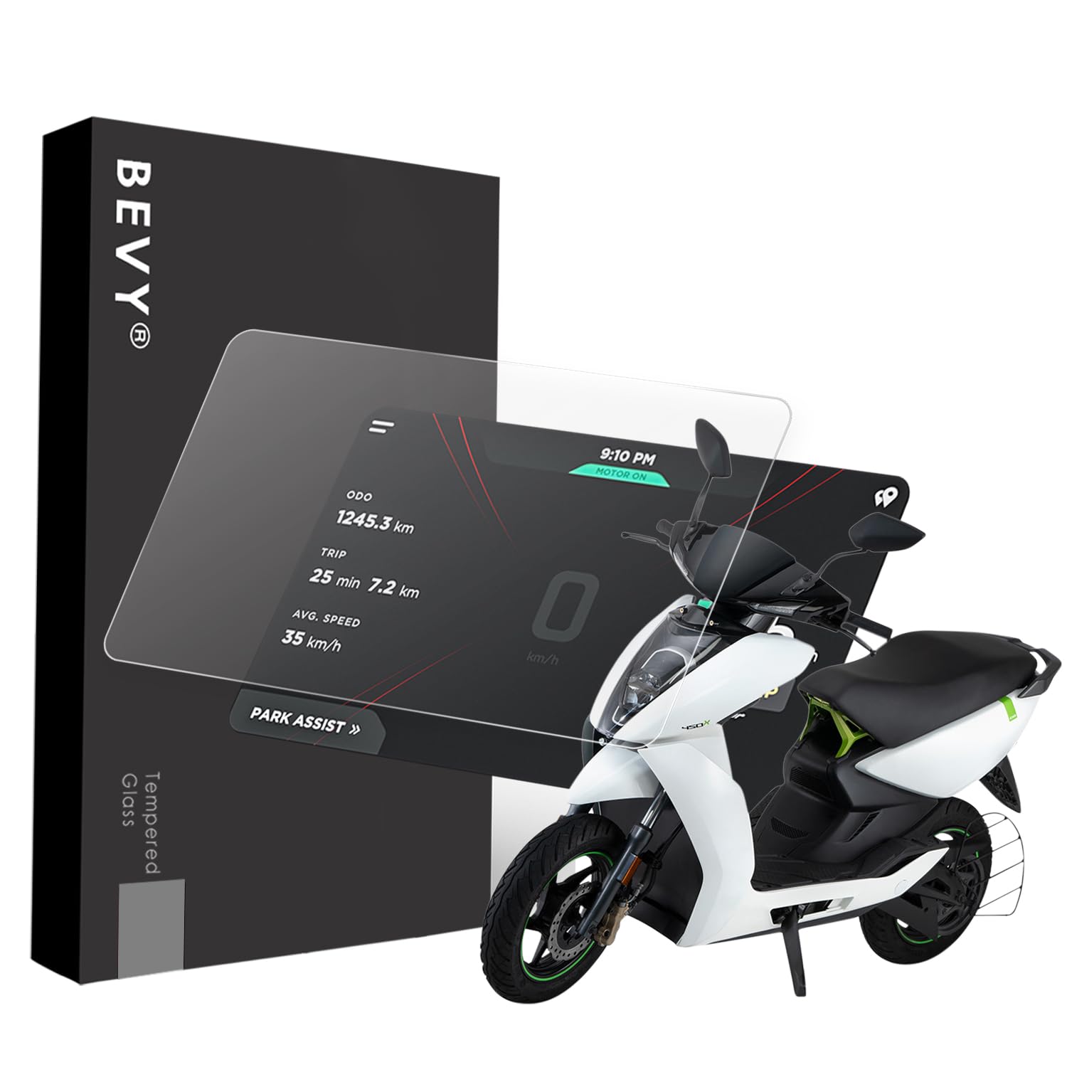 BEVY® Ather 450x Screen Guard - [9h Hardness] - With Oleophobic Coating, Ather Screen Guard 450x - Ultimate Protection and Clarity | Compatible with Ather 450X | Gen 3 Accessories (B0C9PXH4SD) Amazon Price History, Amazon Price Tracker
