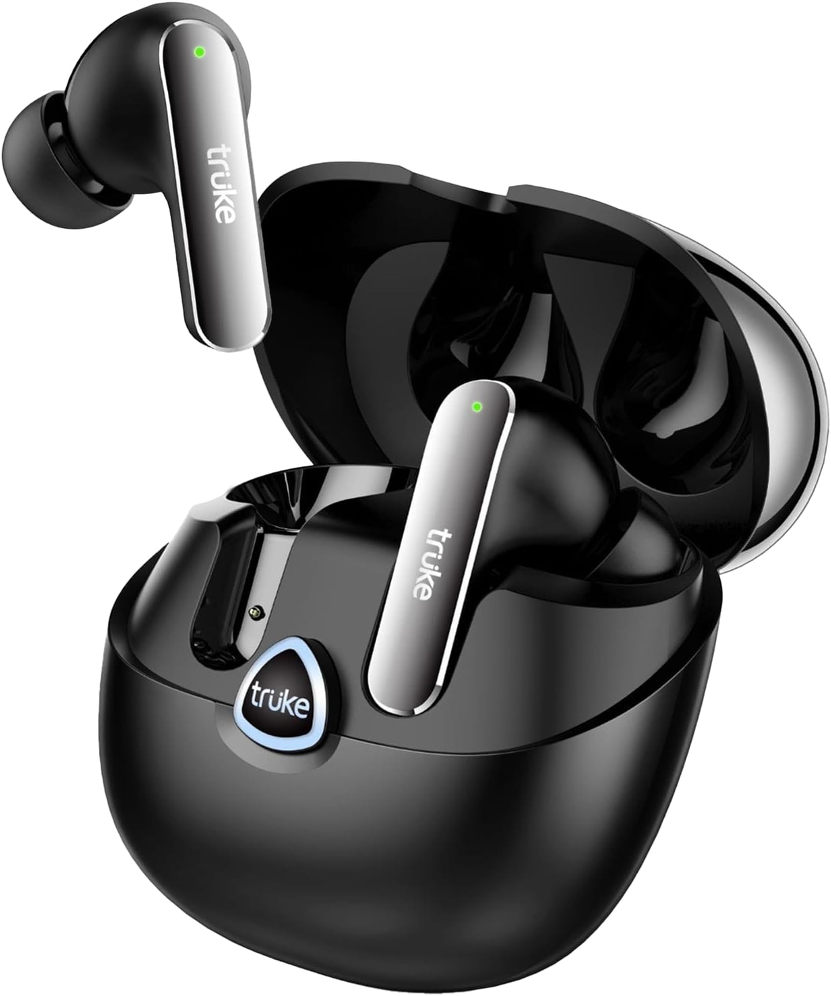 - truke Buds F1 Ultra True Wireless in Ear Earbuds Spatial Audio Experience, 60H Playtime Ear Buds, Quad Mics Crystal-Clear Calls, Fast Charging, Bluetooth 5.3, Noise Cancellation, Gaming Mode (Black)