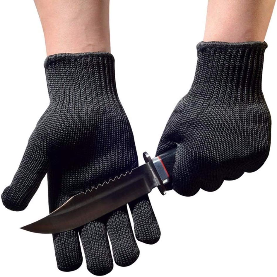 YYEB 6 Pair Hand Protect Level 5 Chef Butcher Kitchen Use Industrial Yarn Steel Wire Anti Cut Proof Work Glove