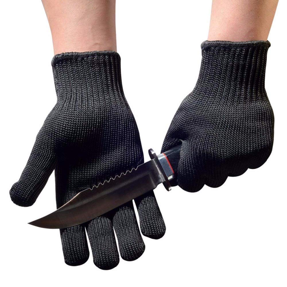 YYEB 6 Pair Hand Protect Level 5 Chef Butcher Kitchen Use Industrial Yarn Steel Wire Anti Cut Proof Work Glove