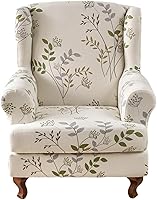 Vista 36 de KRFOONN Fundas para Silla de Ala, 2 Piezas, Fundas Elásticas de Spandex para Silla con Respaldo de Ala, Fundas Protectoras de Muebles 04