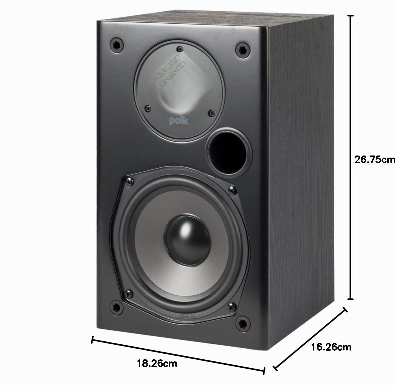 Polk Audio 19040 Diffusore Bookshelf a 2 Vie, Nero
