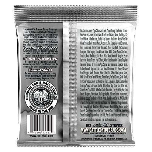 Ernie Ball Beefy Slinky Cordes avec revêtement en titane RPS, pour guitare électrique, calibre 11-54 - Les Beatles, Paul McCartney, John Lennon, RIngo Starr, George Harrison Ernie Ball Beefy Slinky Cordes avec revêtement en titane RPS, pour guitare électrique, calibre 11-54 – Image 7