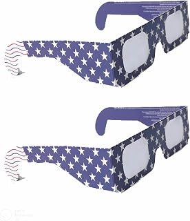 Premium Solar Eclipse Viewing Glasses - Safe, CE Certified, Durable Paper Frames - Pack of 2 - Perfect for Astro Enthusiasts and Outdoor Events
