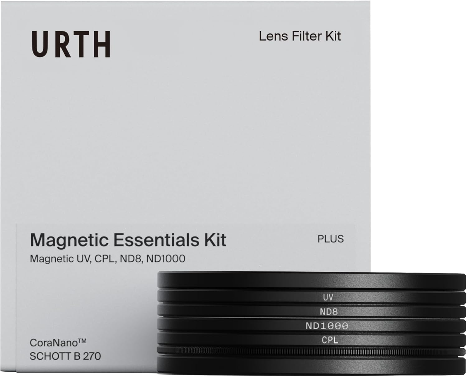 Urth 67mm 4-in-1 Magnetic Lens Filter Kit (Plus+) -UV, CPL, Neutral Density ND8, ND1000, Multi-Coated Optical Glass, Ultra-Slim Camera Lens Filters