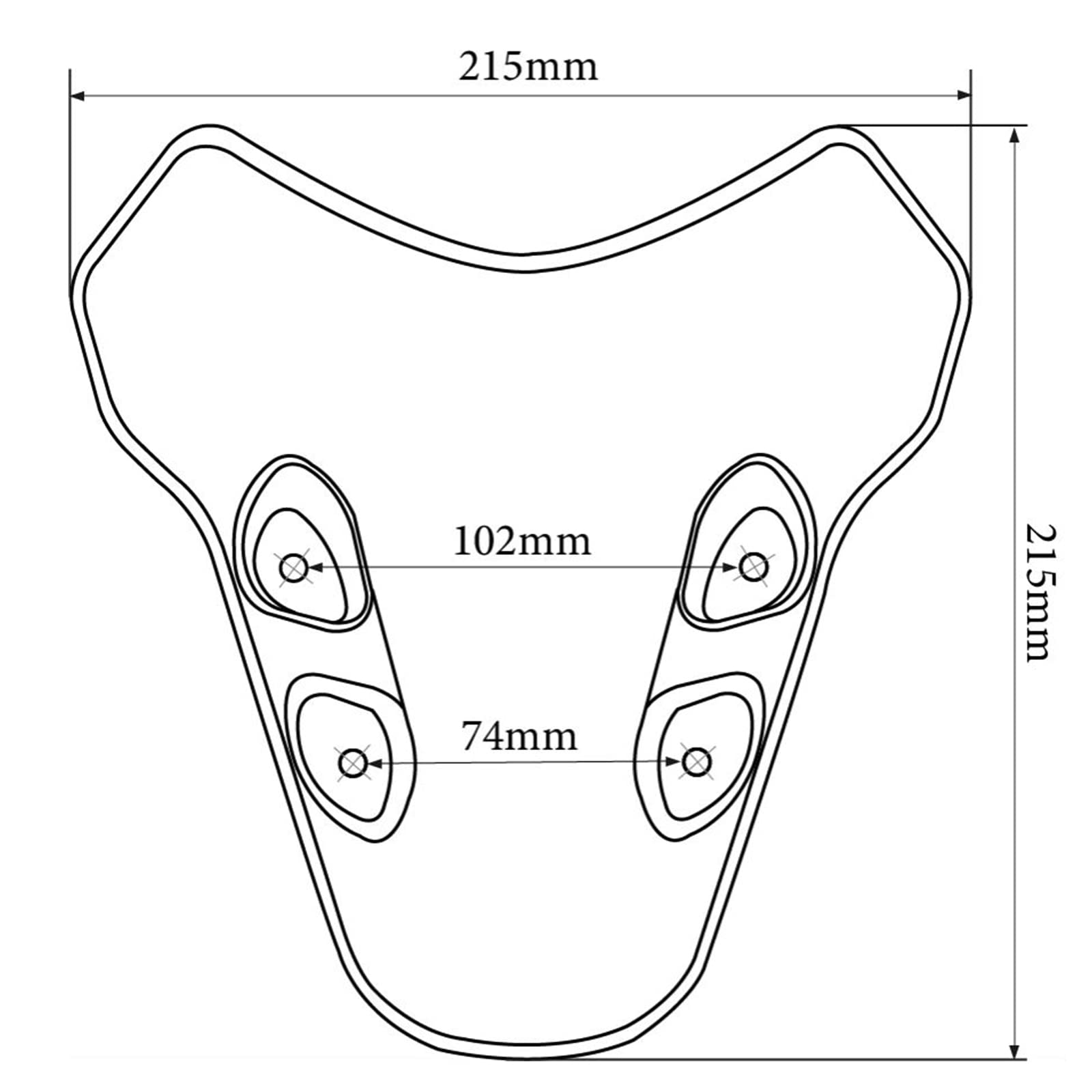 MT07 Motociclo Copertura Parabrezza Anteriore per MT-07 MT 07 MT07 2021 2022 2023 2024-Nero