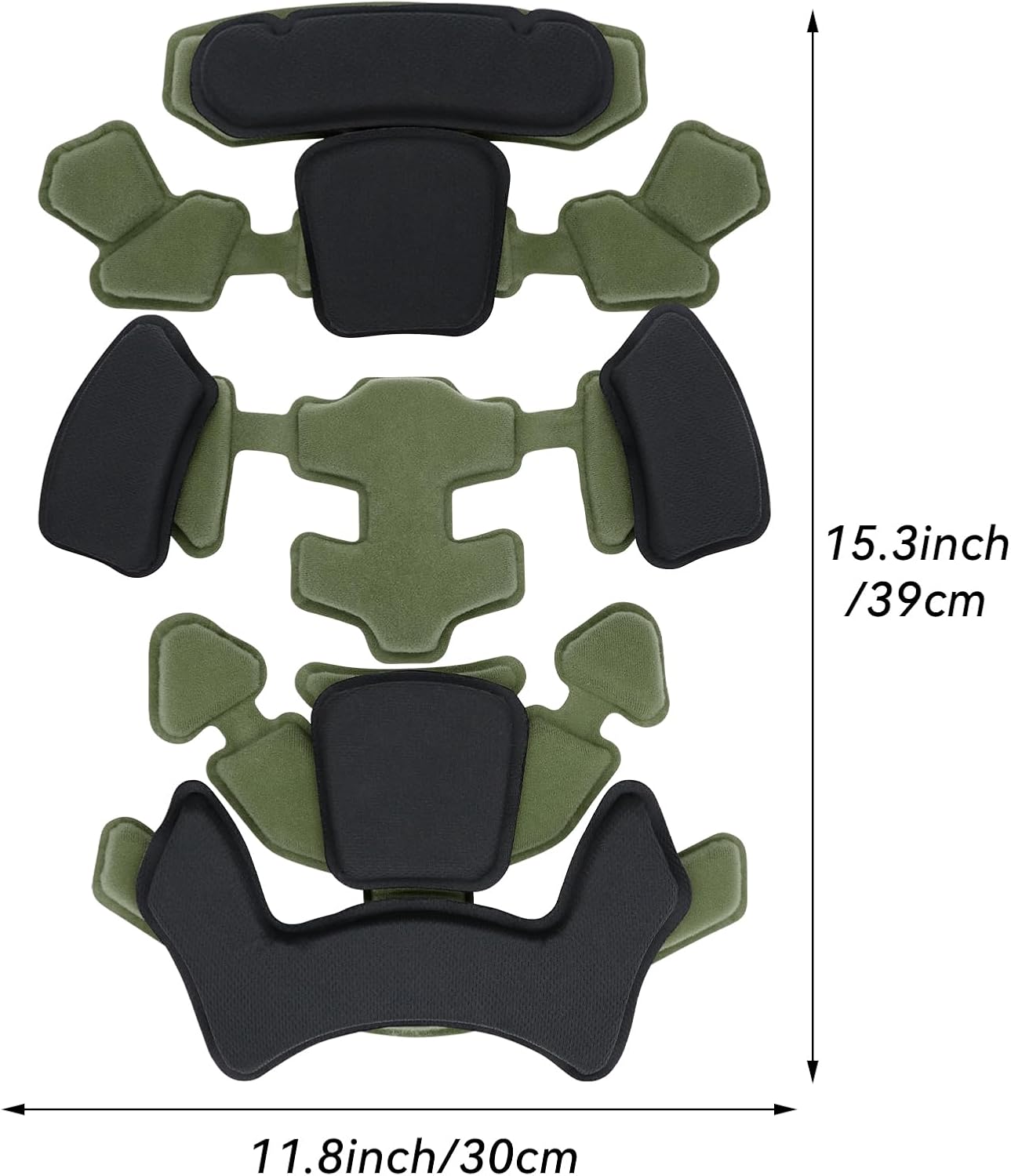 Qavctw Airsoft Tactical Helmet Pads Internal Replacement Memory Foam Pad Bike Helmet Accessories for ACH/MICH/IBH/PASGT/USMC/Airsoft