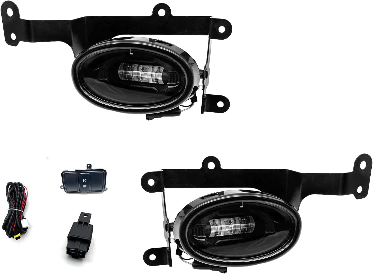 LED Fog Lights for 2006 2007 2008 Honda Civic 2 Door 1 Pair Of Front Bumper Driving Fog Lamps with Switch and Wiring Harness