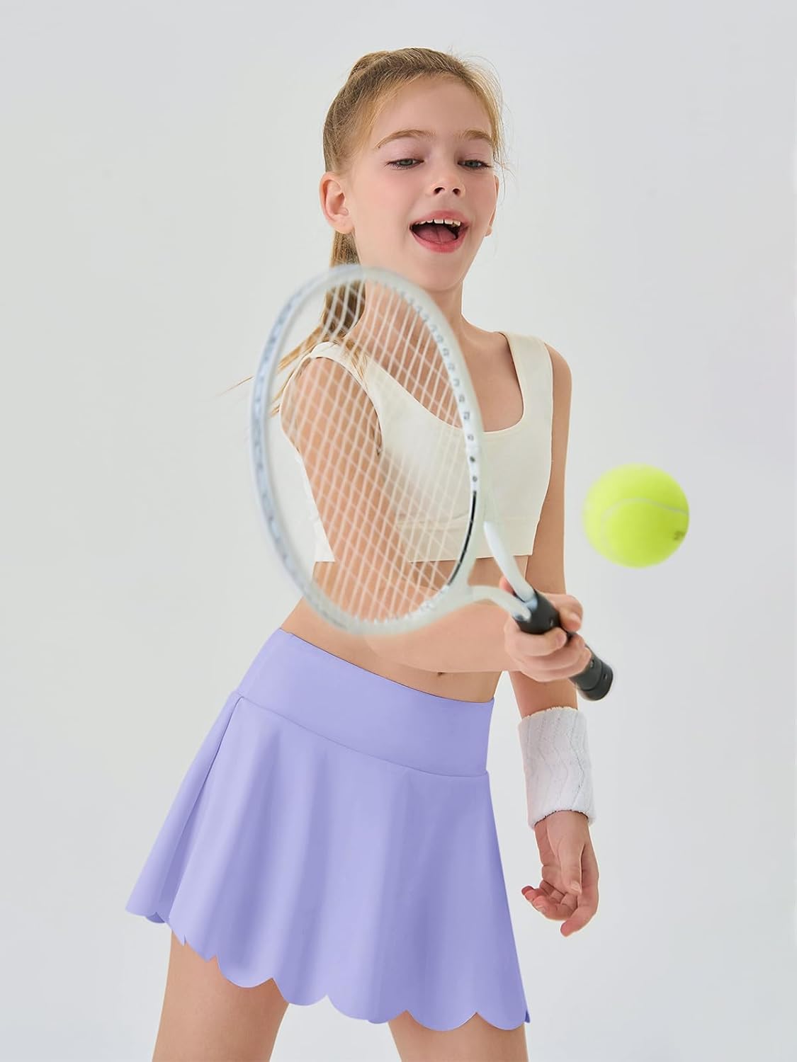 Haloumoning Girls Skorts Flowy Butterfly Athletic Shorts Kids A Line Pleated Tennis Golf Skirts with Pockets - Image 5