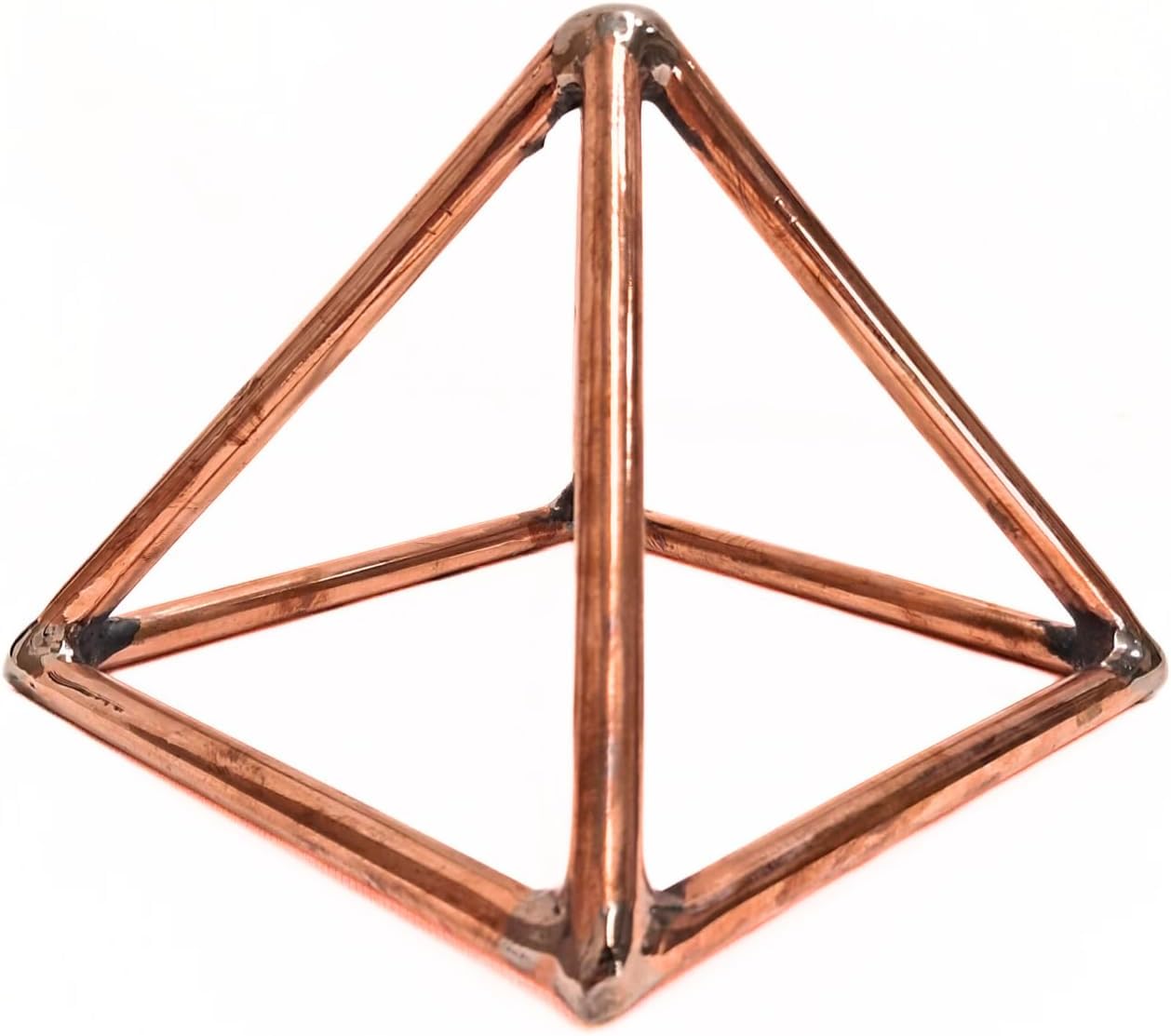 Sculture in ottone ispirate a Prajet Vastu Feng Shui Statua per successo, velocità e prosperità, decorazione per la casa, scrivania e statuetta regalo (piramide di rame)
