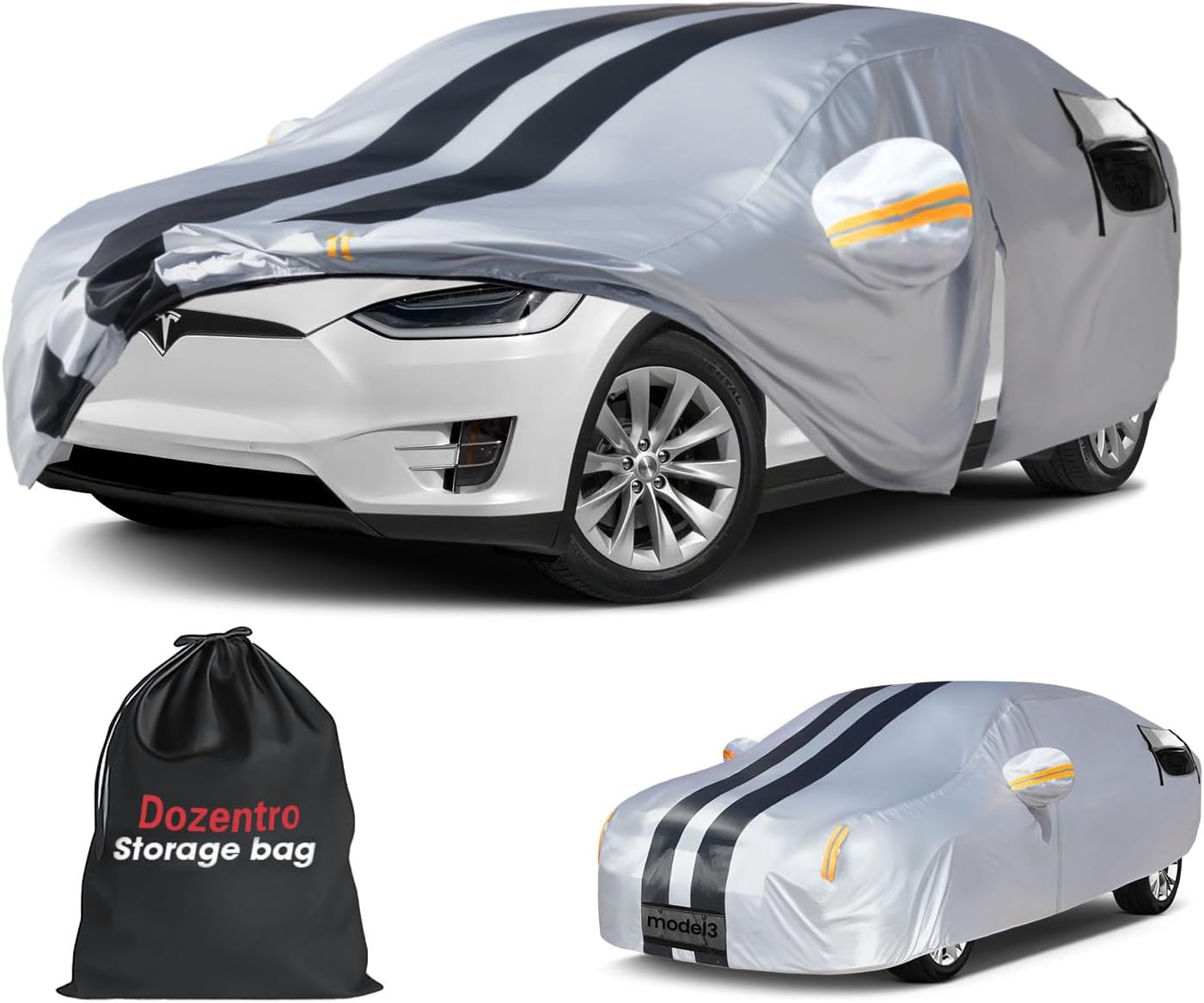 10 Layers Sedan Car Cover Custom Fit for Toyota 4Runner(2002-2025), 100% Waterproof All Weather for Automobiles, Gift with Towel, Heavy Duty Car Covers for Rain Sun UV Protection with Door Zipper.