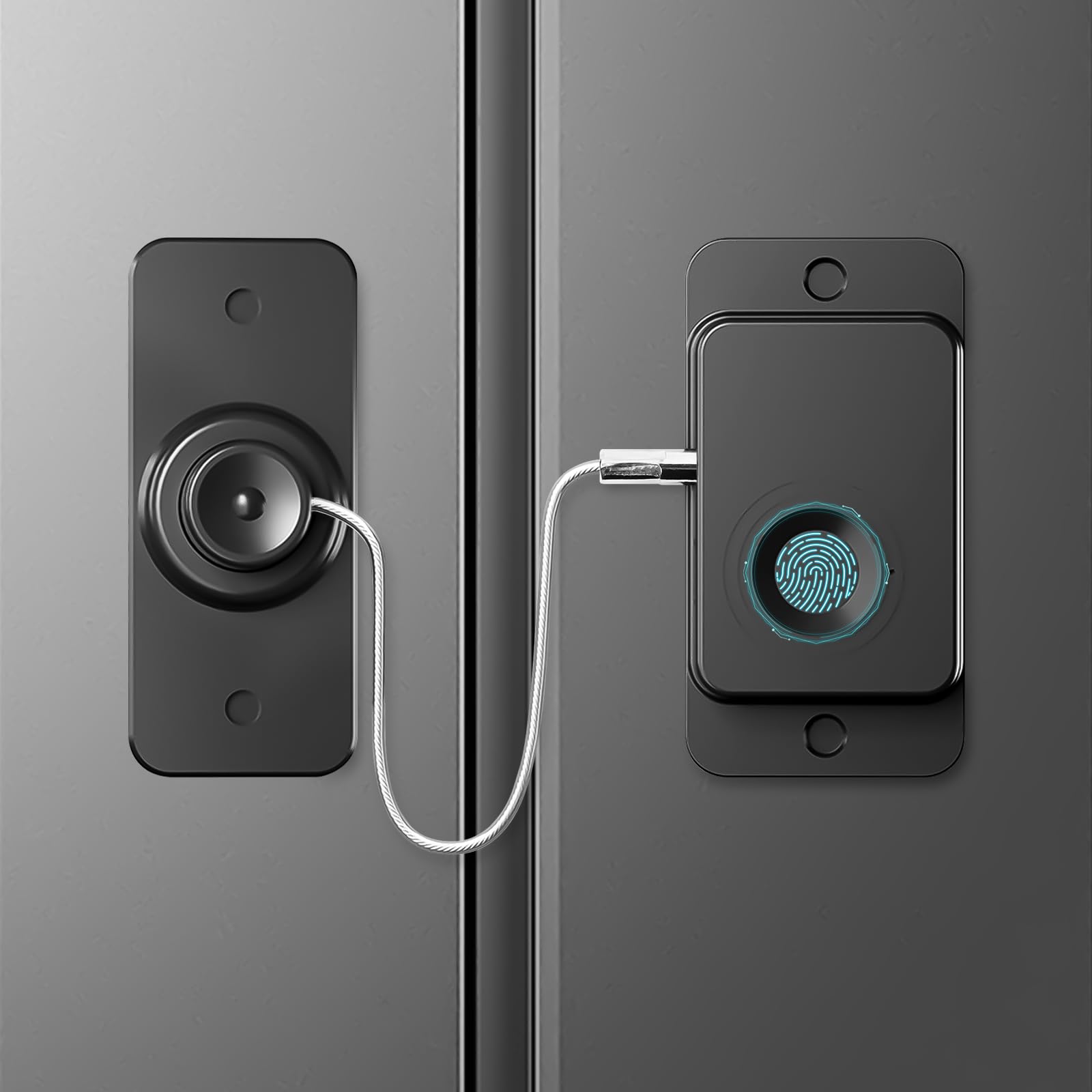 Kühlschrank Schloss mit Fingerabdruck | Kindersicherheit für Schubladen, Schränke, Backofen, Toilette | Smart Biometric & USB-Schlüssel