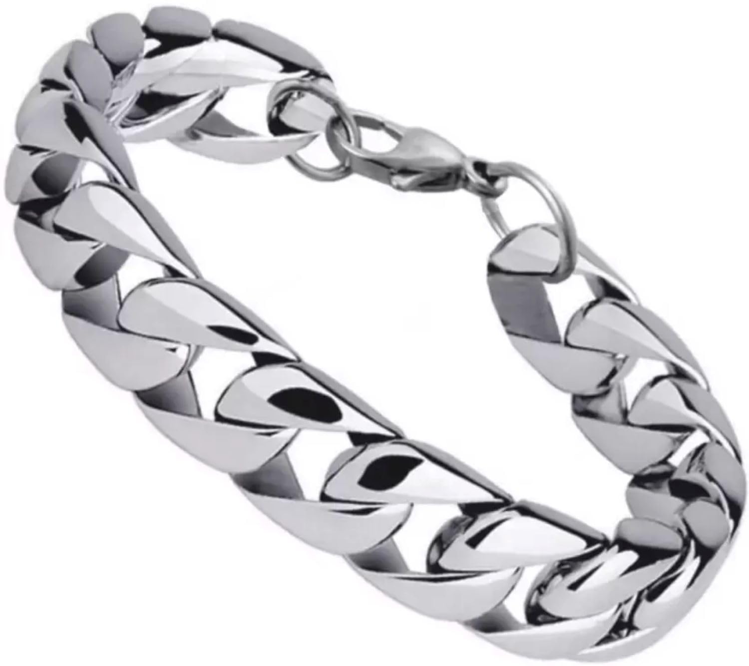 Stainless Steel Cuban Link Chain Bracelet for Man and Boy (B0DD57JJH3) Amazon Price History, Amazon Price Tracker