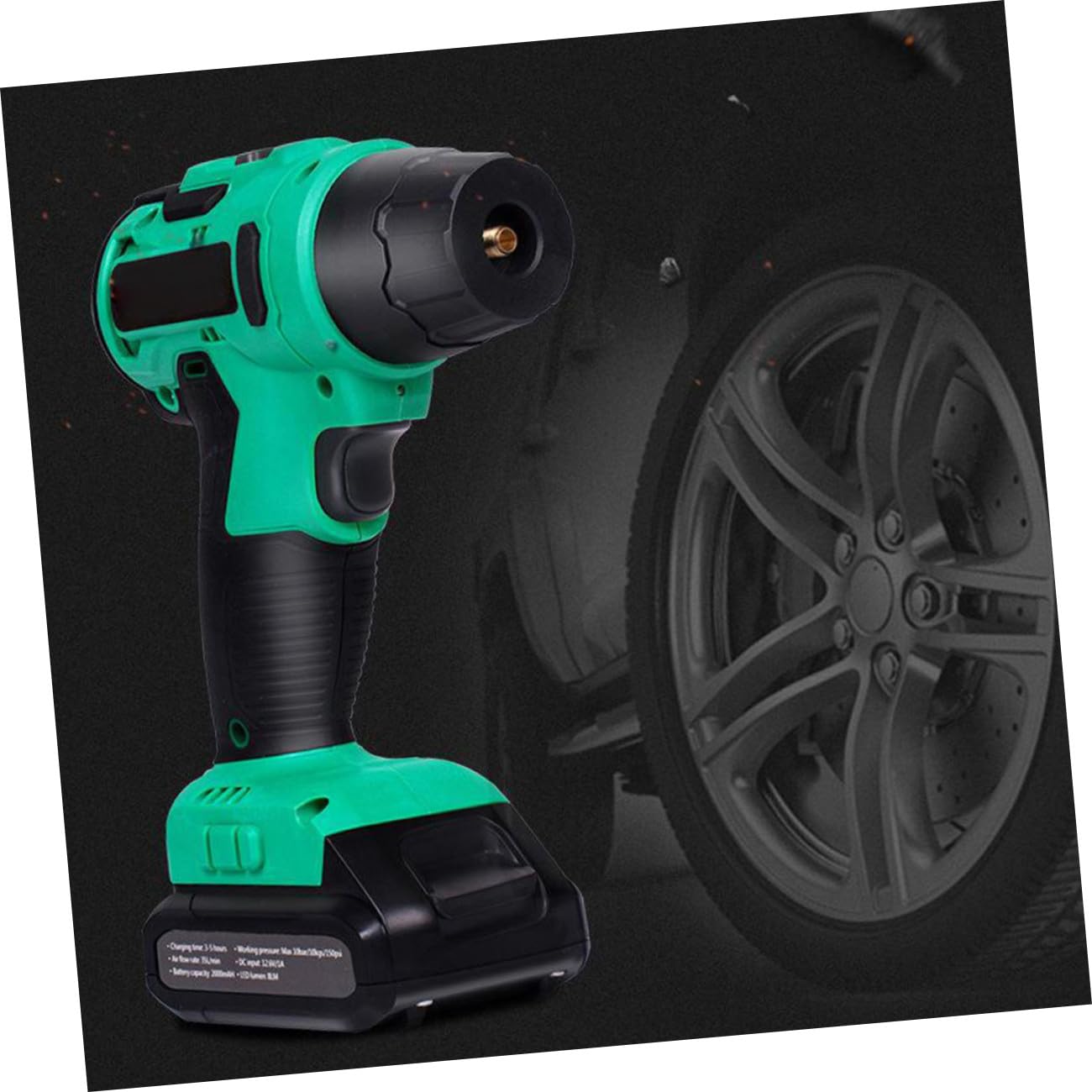 GALPADA inflador montado en Coche inflador de Coche portátil inflador inalámbrico Bomba Inflable Auto Bomba de Aire