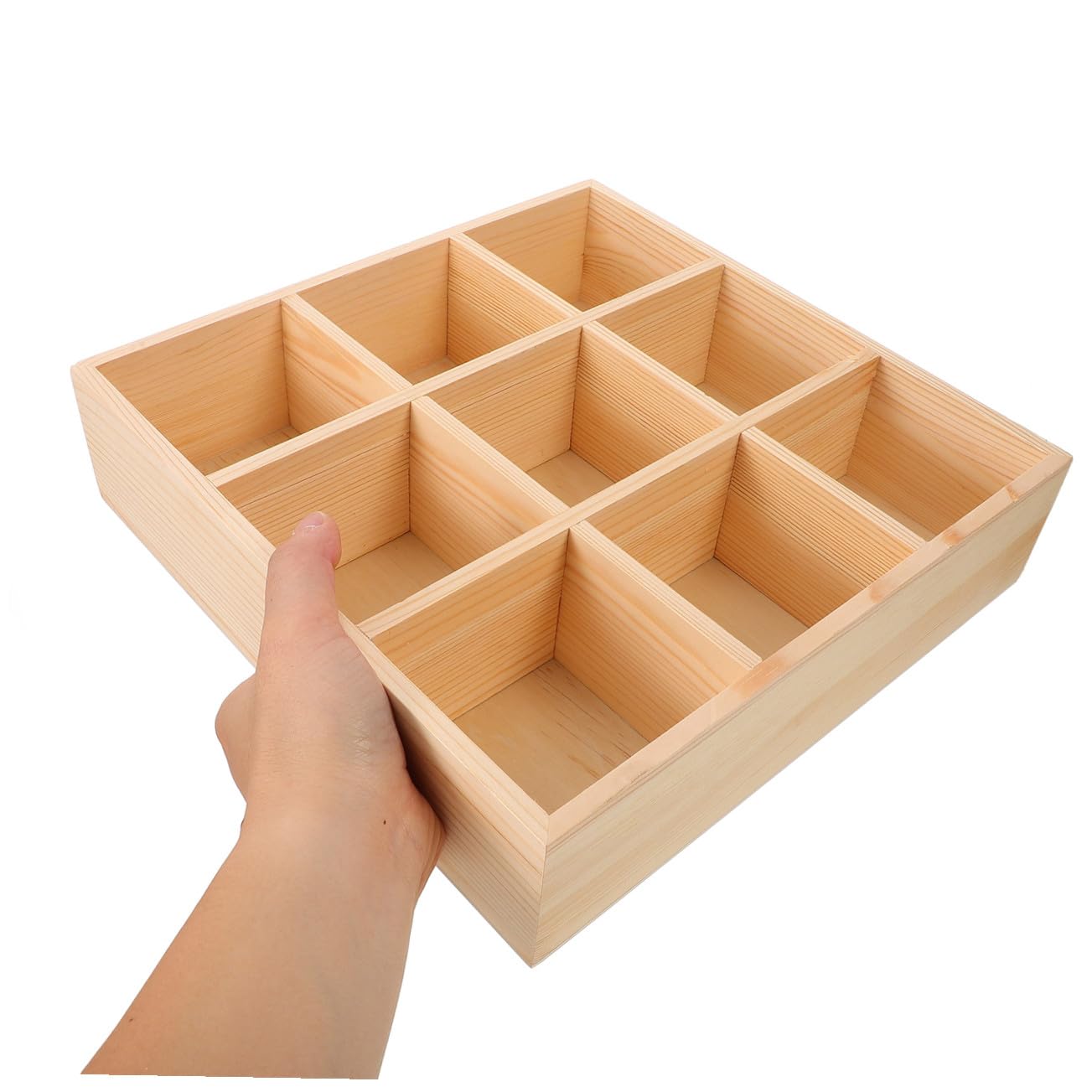 Teebox mit 9 Fächern Leichter und Bruchfester Teeaufbewahrungsbehälter für Teebeutel und Kleine Bastelutensilien für Küche und Tisch