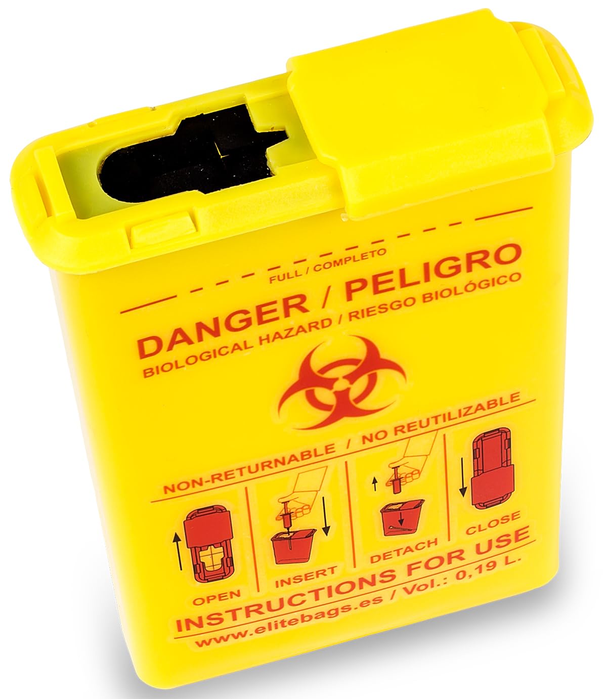 Contenitore Per Rifiuti Taglienti SUPVOX | Colore Giallo | Sicuro Per Aghi E Oggetti Appuntiti