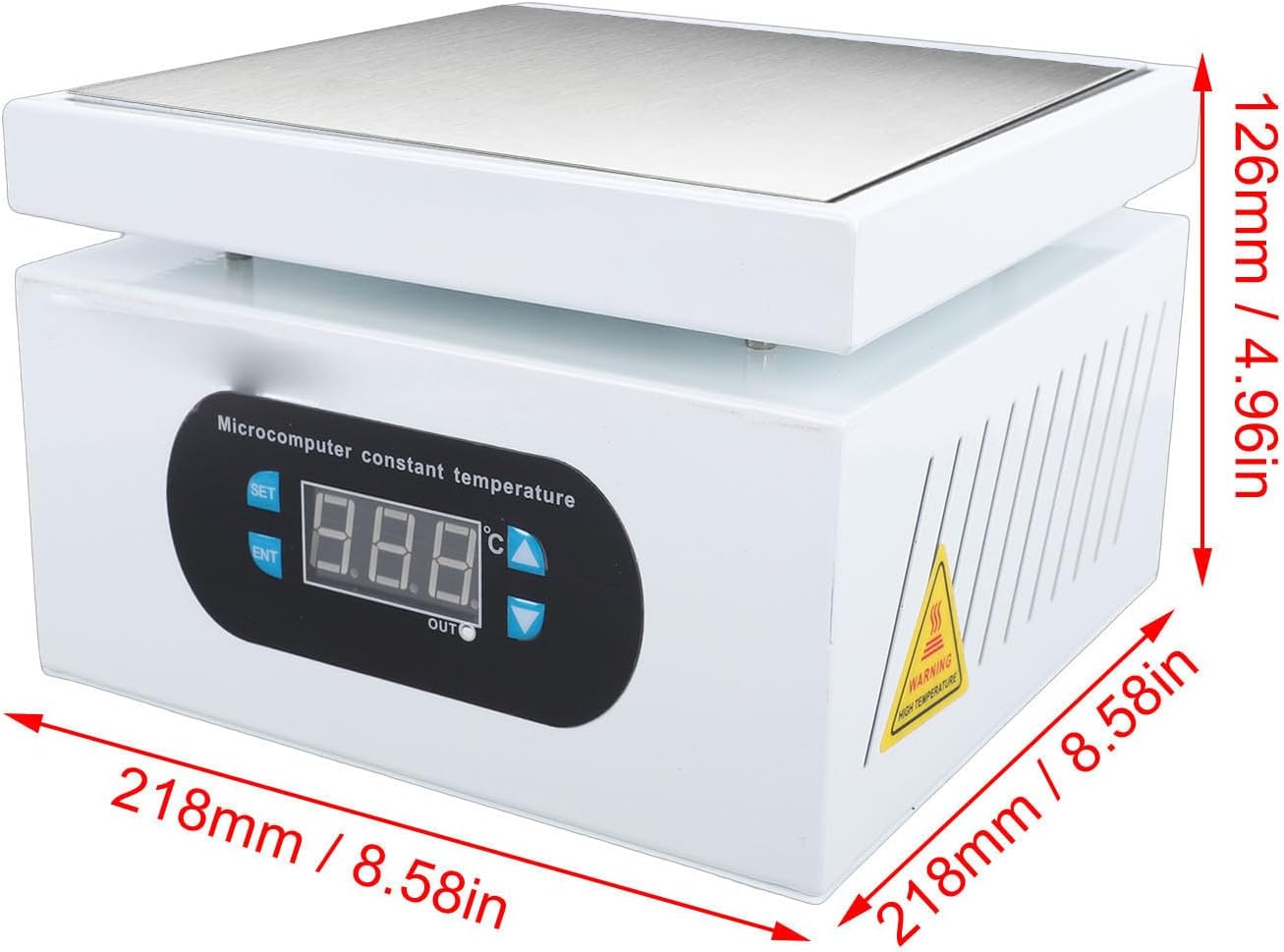 Asixxsix 500W Soldering Hot Plate, Microcomputer Electric Preheat Welder Hot Plate with Intelligent Temperature Control 0 to 400, for PCB Repair BGA Soldering LED Component Soldering Lab (US Plug)