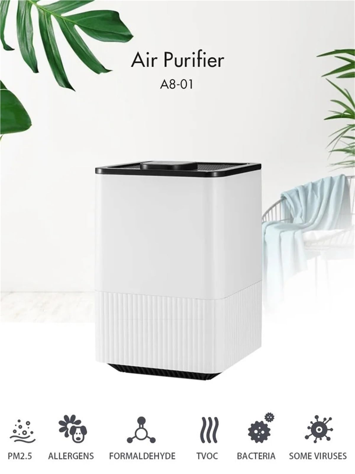 Filtro HEPA de repuesto 4 en 1, Compatible con purificador de aire A8 A18 FNA-P1812, alta eficiencia, bajo nivel de ruido, larga duración, fácil instalación(Only Filter x 2)